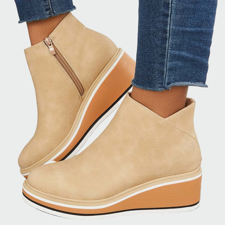 Ortopedické kožené boty Khaki