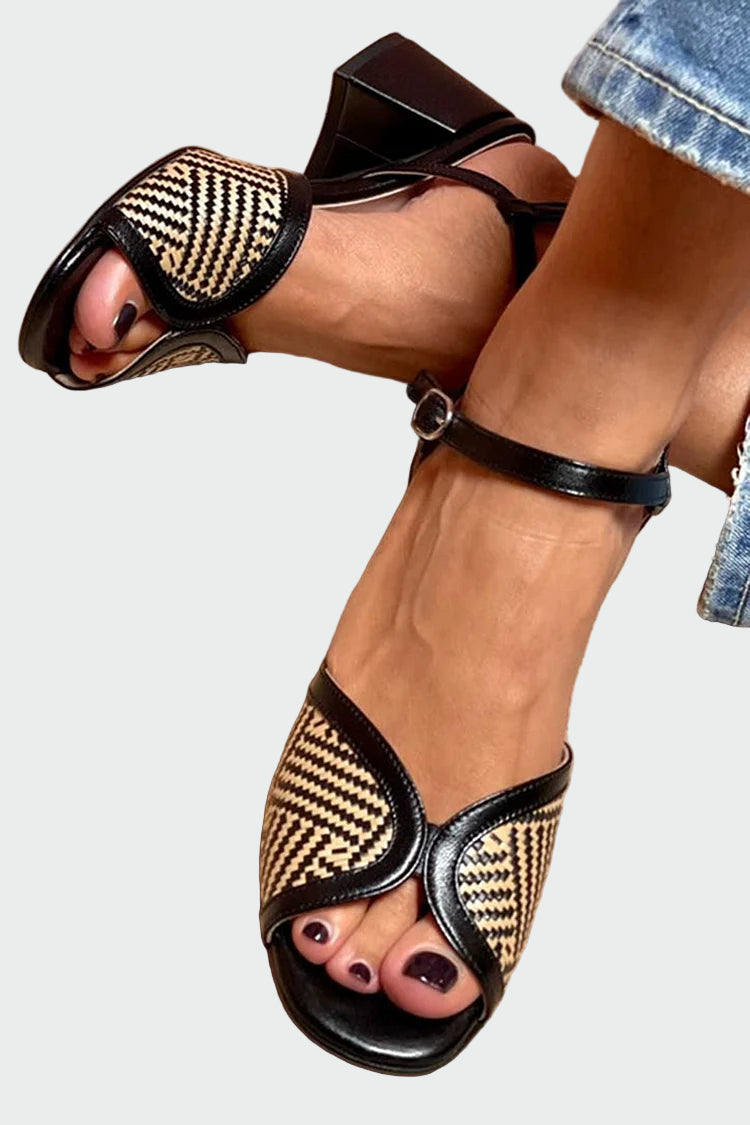 Sára Elegantní Ručněpletené Sandály Přezkou Pohodlné 43