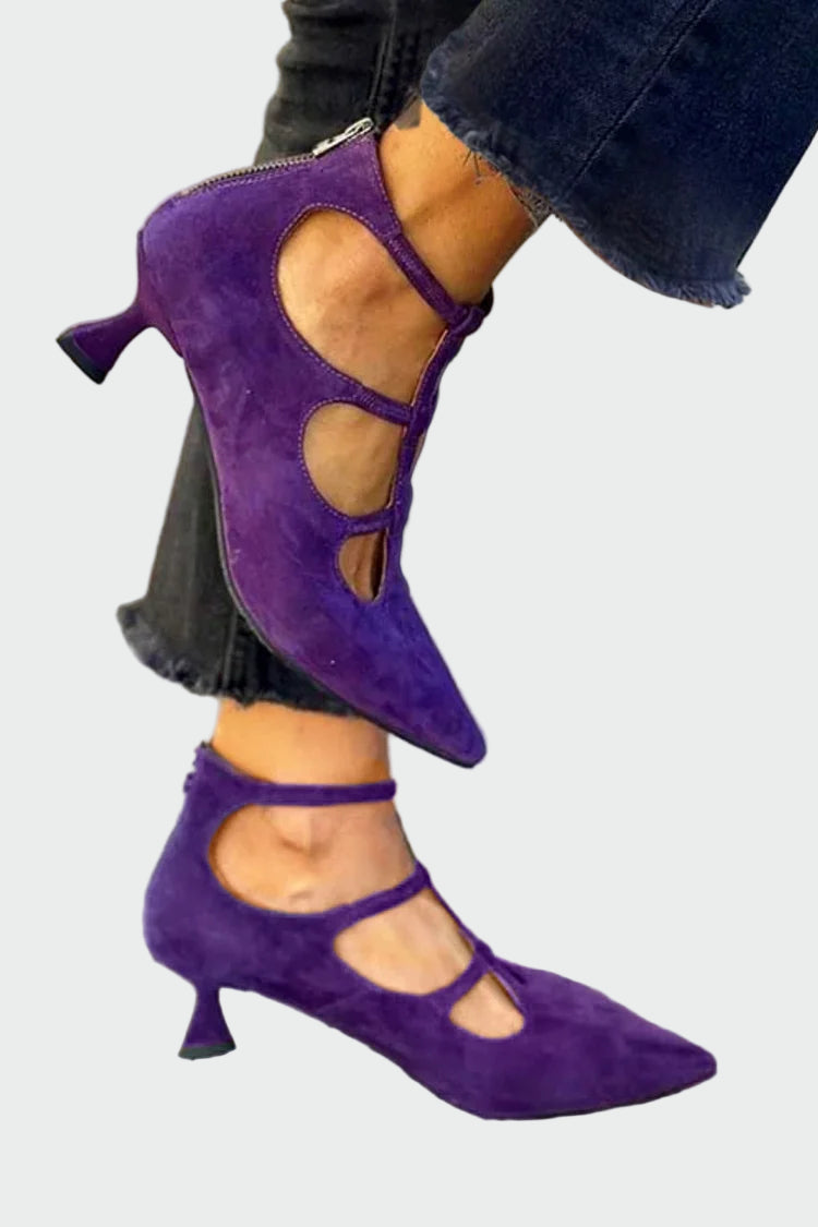 Karolína Sofistikovaná Retro Lodičky Nízkým Podpatkem 43