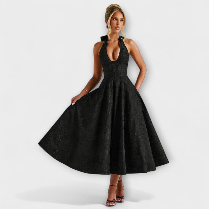 Catalina - Okouzlující Midi Šaty Černá