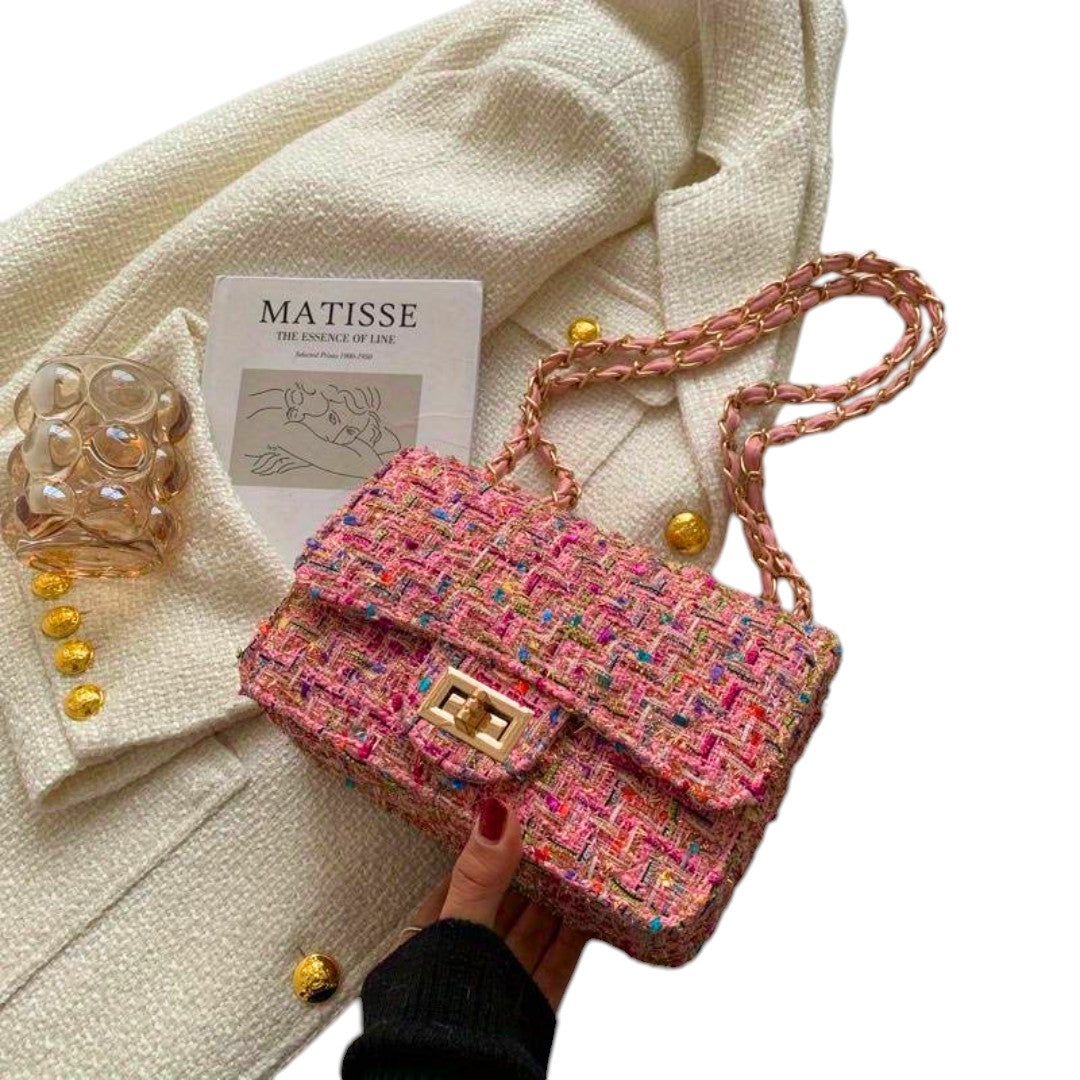 Cécile.- Elegantní dámská kabelka přes rameno Růžová