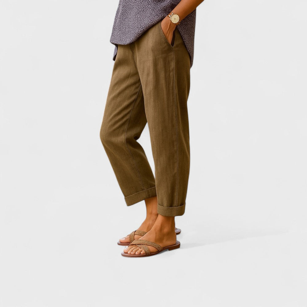 Otýlie - Letní Kalhoty Hnědá