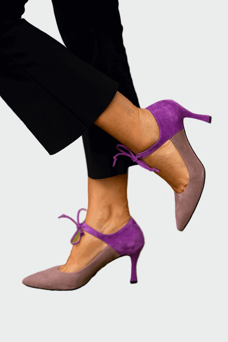 Magdaléna Sofistikovaná Lodičky S Kotníkovým Páskem Purpurová