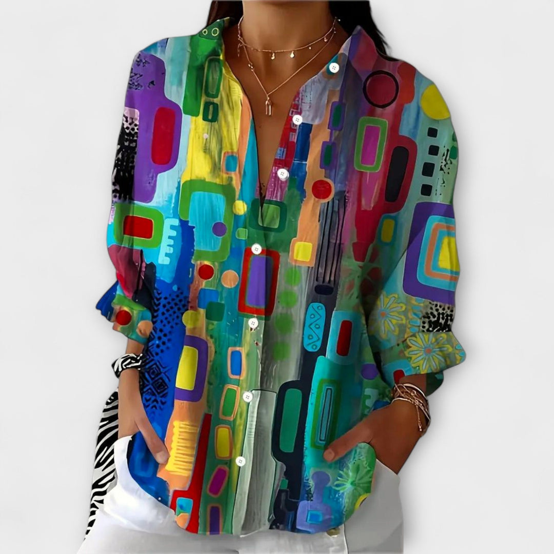 Adéla - Stylová Blůza Vícebarevný