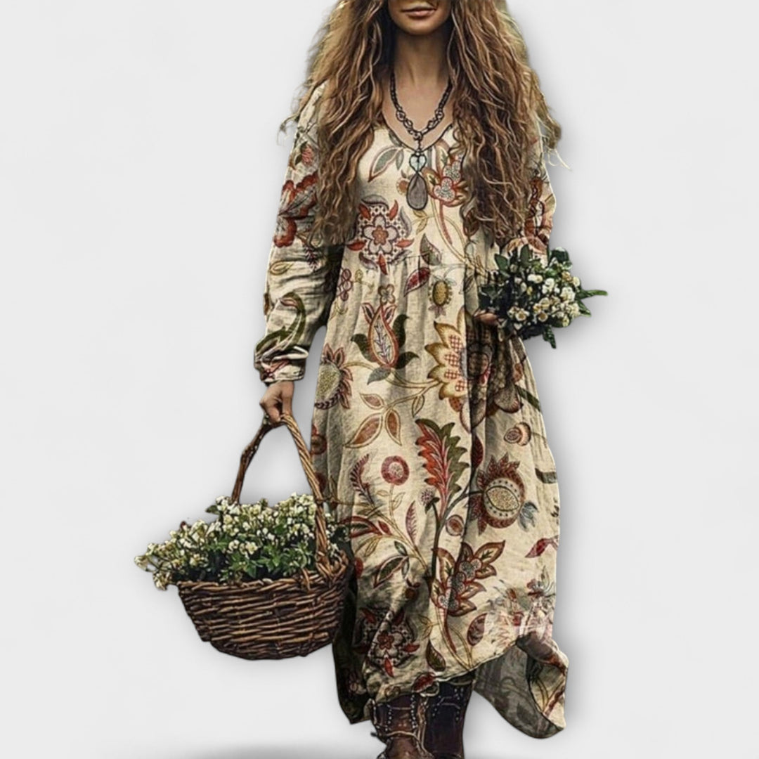 Juri - Šaty s dlouhým rukávem Květiny