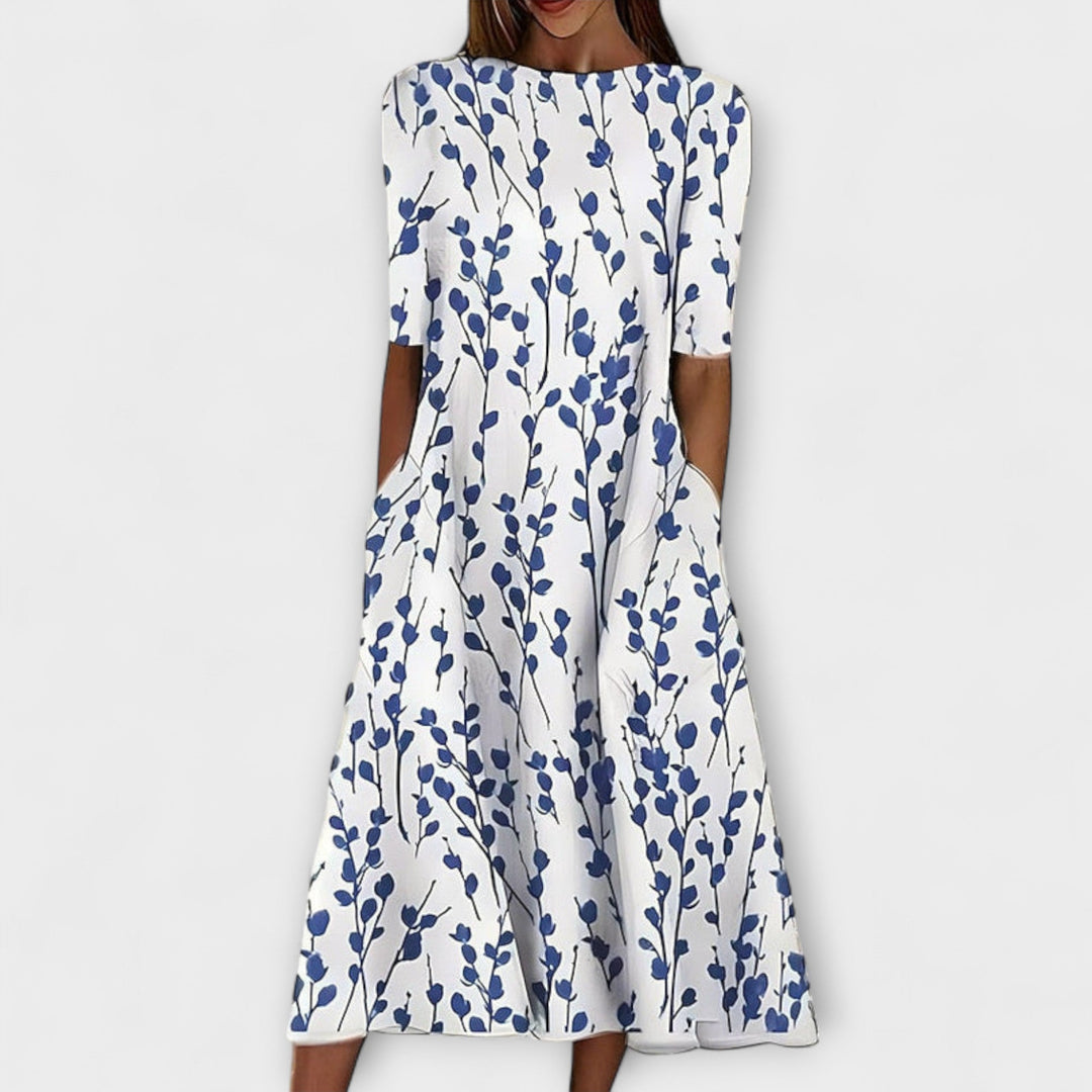 Adelina - Květinové šaty pobřeží Modrá