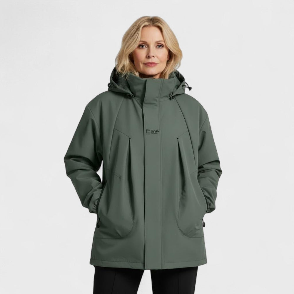 HIACYNA | Vodoodpudivá a větruodolná bunda Tmavá zelená