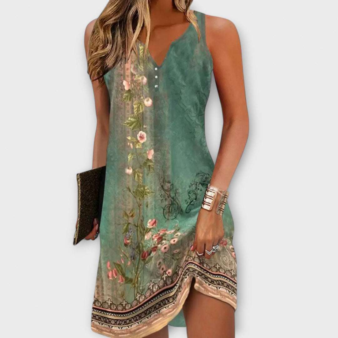 Tessa - Midi Šaty Zelená