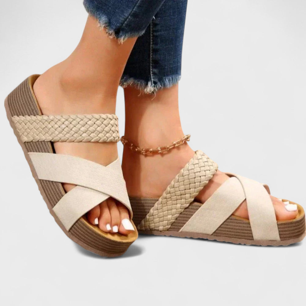 Lenka – Pohodlné Ortopedické Sandály Bílá